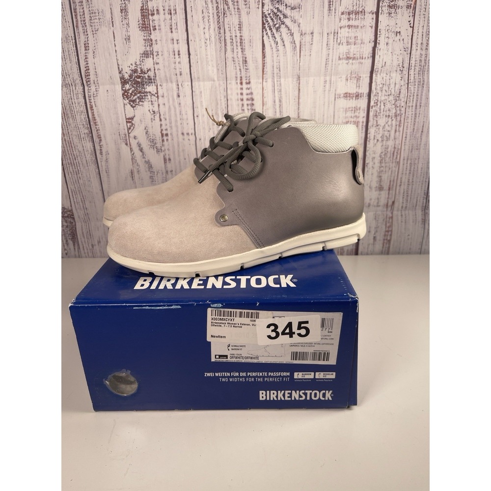 NEW Birkenstock Estevan Boots Off-White Leather/Suede 38